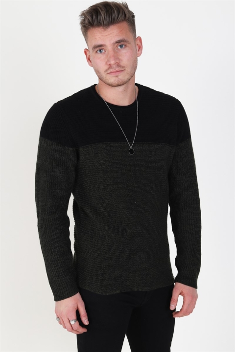 Only & Sons Sato 5 Colorblock Crew Neck Dzianina Rosin
