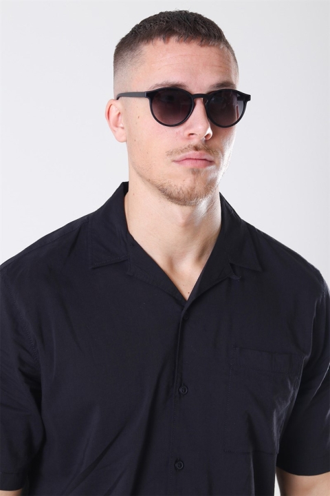 Fashion 1385 Mat Black okulary słoneczne Grey Gradient