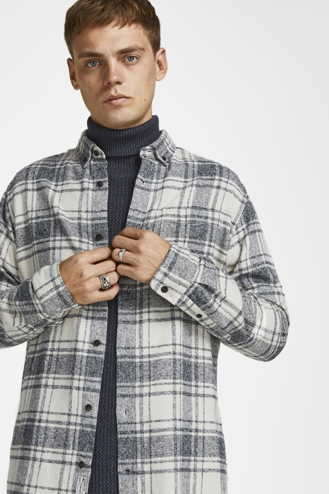 Jack & Jones CLASSIC DENVER Koszule Almond Milk SLIM FIT