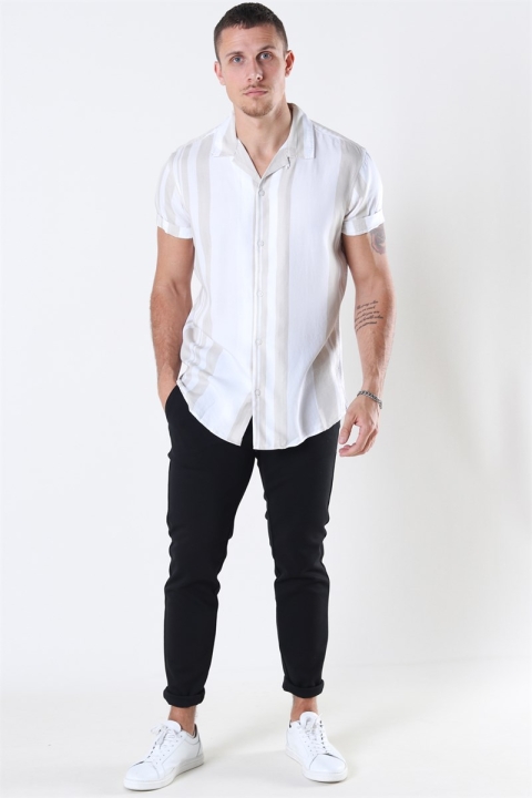 Selected Reg Kevin Koszule SS Stripes B Peyote Stripes