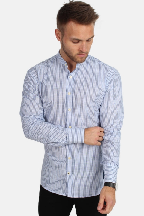 Kronstadt Dean Henley Stripe Koszule Blue