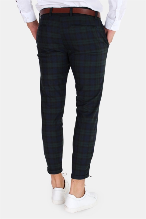 Gabba Pisa Chino Check Spodnie Navy Green