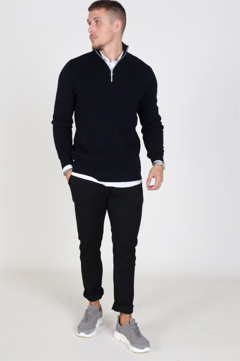 Kronstadt Carlo Half Zip Dzianina Navy