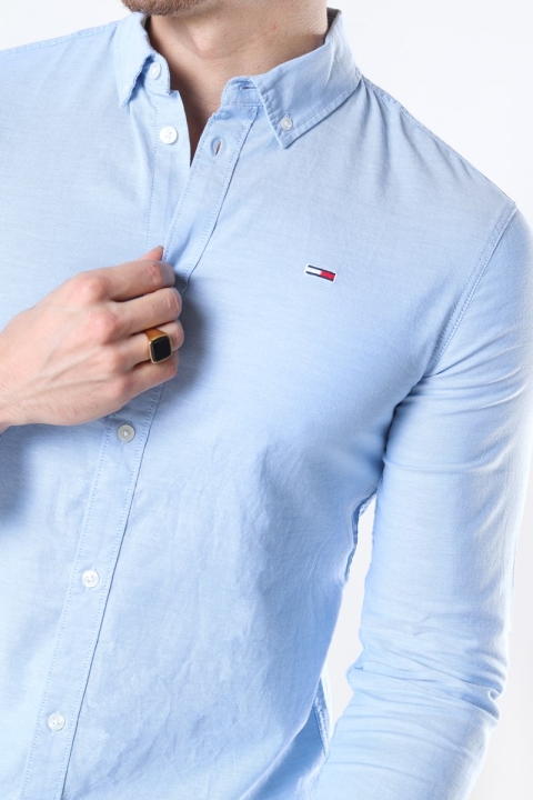 Tommy Jeans Slim Stretch Oxford Koszule Perfume Blue