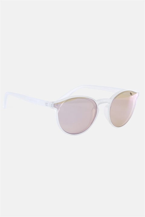 Fashion 1384 okulary słoneczne Matt Transparent Clear Lens w/Blue Mirror