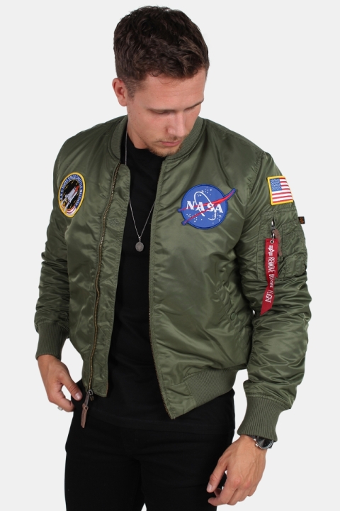 Alpha Industries  MA-1 VF NASA Bomber Kurtki Sage Green