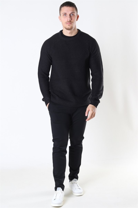 Only & Sons Kelvin 5 Struc Crew Neck Dzianina Black