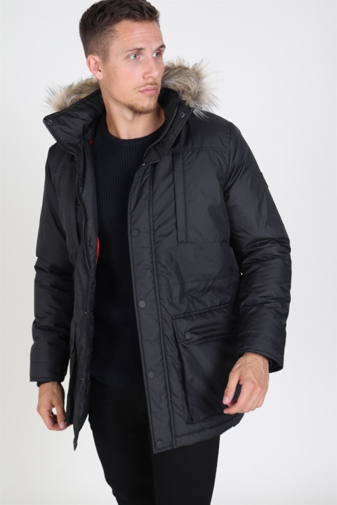 Solid Decker Parka Kurtki Black