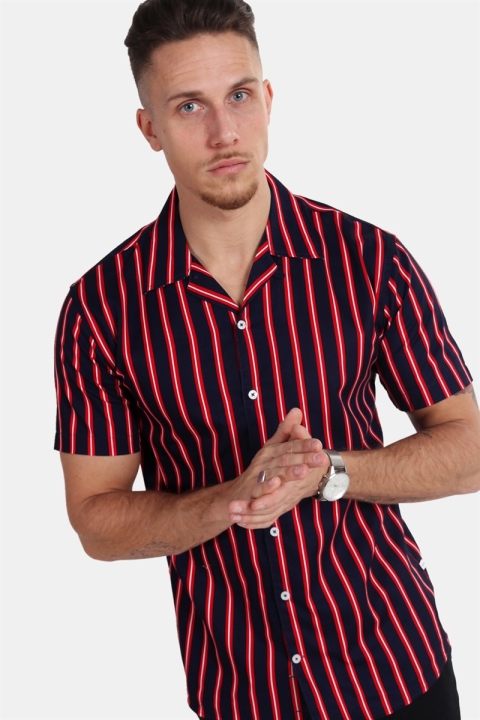Kronstadt Cuba S/S Gr. 82 Koszule Navy/White/Red