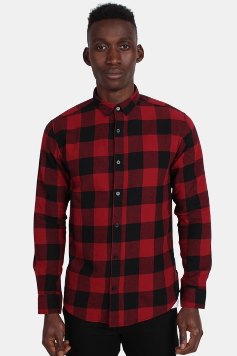 Only & Sons Gudmund Ls Checked Koszule Merlot