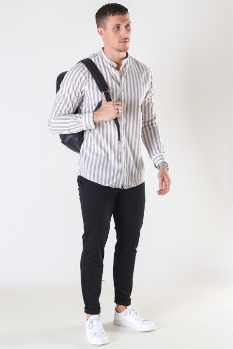 Only & Sons Matthew LS Stripe Manderine Koszule Chinchilla