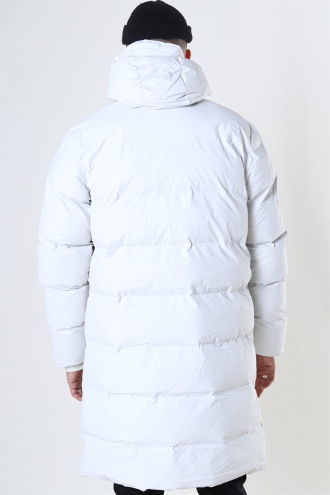 Rains Long Puffer Kurtki Off White