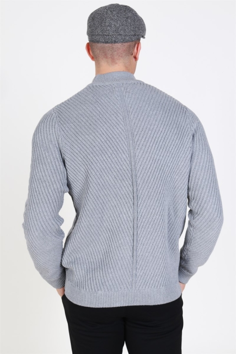 Only & Sons Roland 7 Structure Dzianina Medium Grey Melange