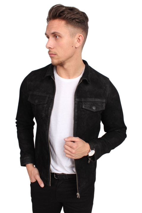 Just Junkies Rolf Suede Kurtki Black