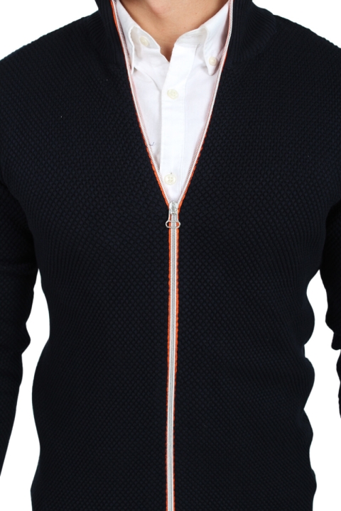 Kronstadt Erik Zip Dzianina Navy/Orange