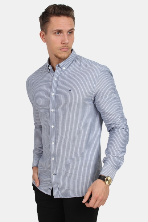Kronstadt Johan Oxford Big Stripe Koszule Navy