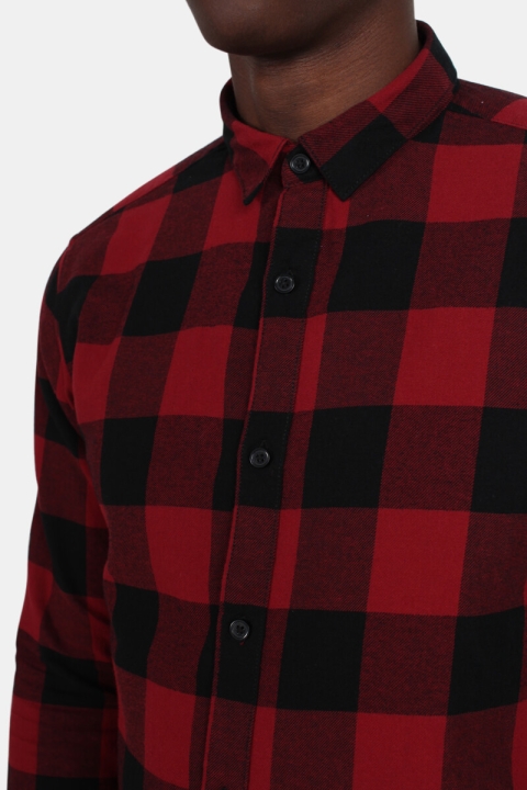 Only & Sons Gudmund Ls Checked Koszule Merlot