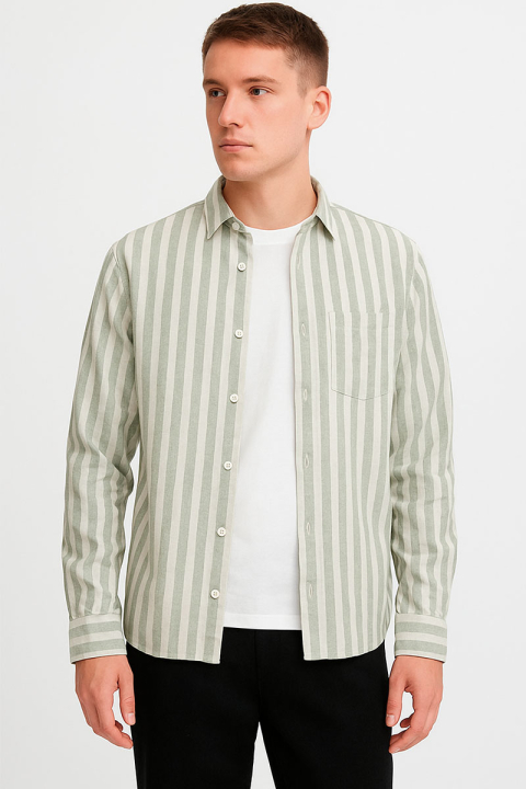 Solid Fried Ls Shirt Vetiver