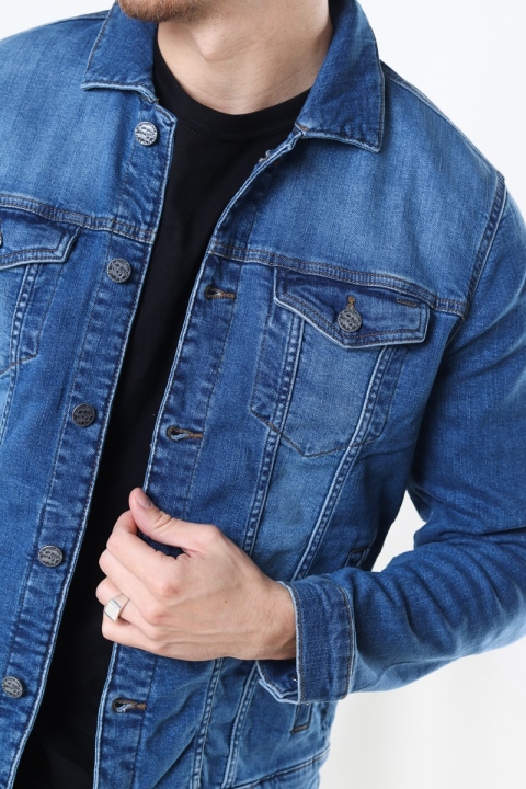 Only & Sons Coin Life Trucker Kurtki 8615 Denim Blue