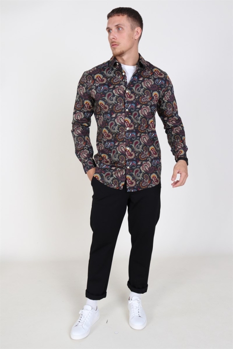 Only & Sons Frederik L/S Paisley Stretch Koszule Phantom