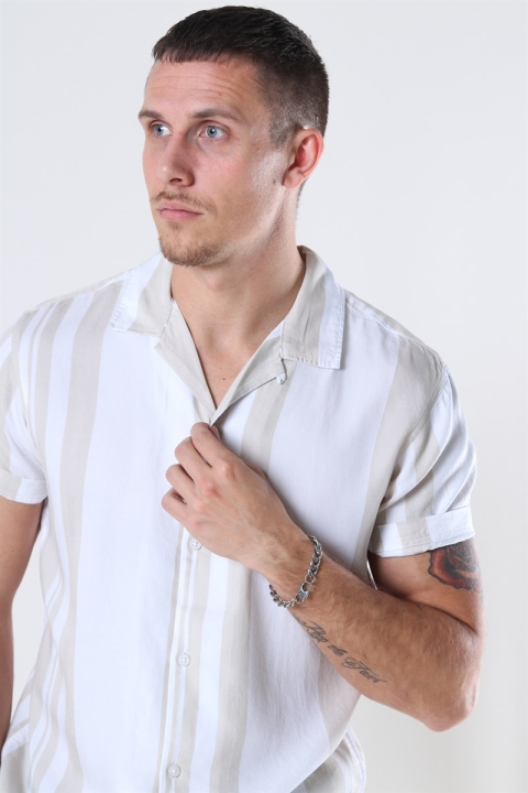 Selected Reg Kevin Koszule SS Stripes B Peyote Stripes