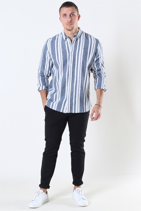 Clean Cut Sälen 146 LS Koszule Blue/Off White