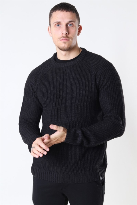 Only & Sons Kelvin 5 Struc Crew Neck Dzianina Black