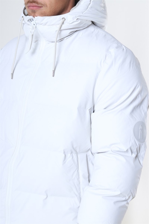 Rains Long Puffer Kurtki Off White
