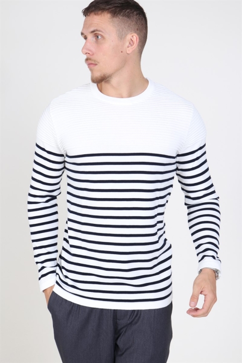 Kronstadt Link Stripe Dzianina Off White/navy