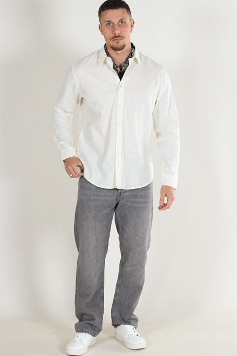 Clean Cut Copenhagen Cotton Linen Koszule Ecru