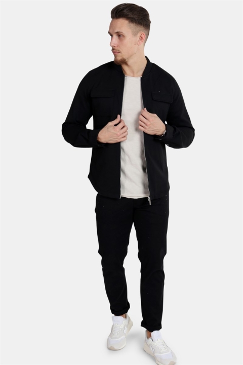 Clean Cut Pocket Jersey Kurtki Black