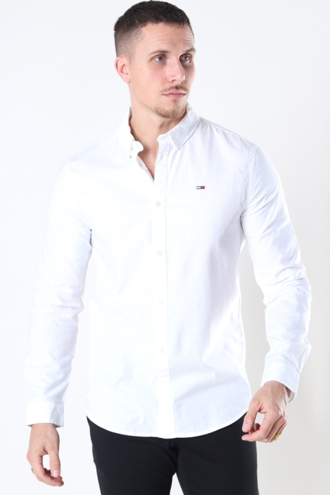 Tommy Jeans Slim Stretch Oxford Koszule White