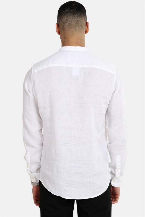 Only & Sons Luke LS Linen Mandarine Koszule White