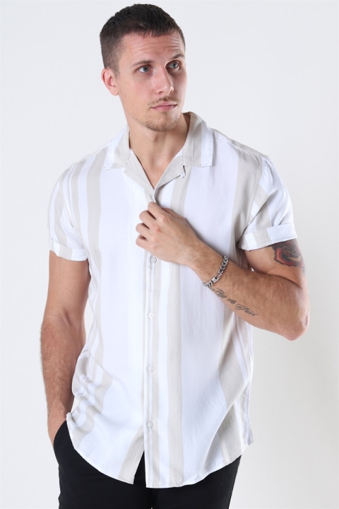 Selected Reg Kevin Koszule SS Stripes B Peyote Stripes