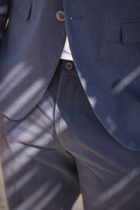 Jack & Jones Riviera Linen Blazer Dark Navy