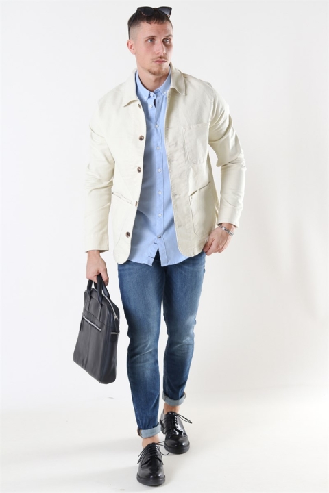 Kronstadt Johan Linen Koszule Light Blue