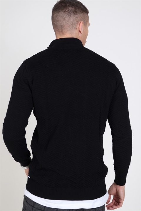 Kronstadt Carlo Half Zip Dzianina Black