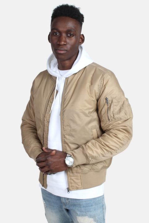 Urban Classics Bomber Kurtki Beige