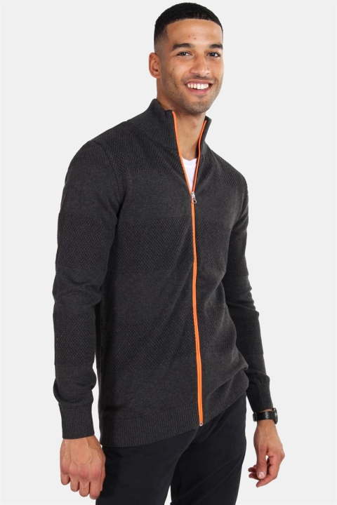 Kronstadt Jacob Zip Dzianina Charcoal Mel/Orange