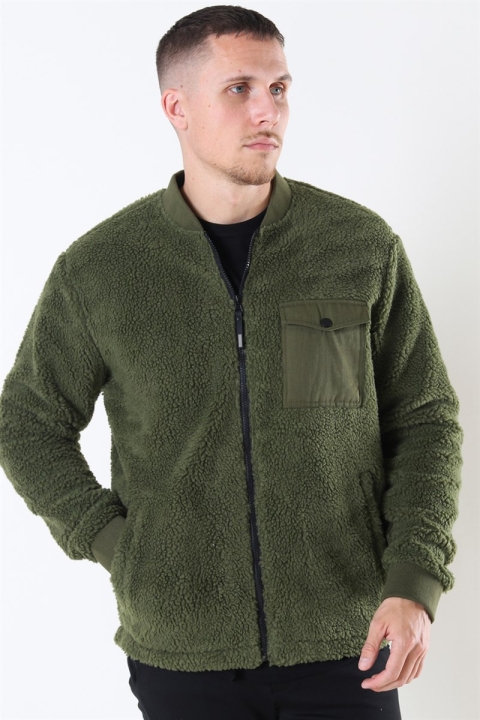 Solid Lon Bomber Kurtki Forest Night