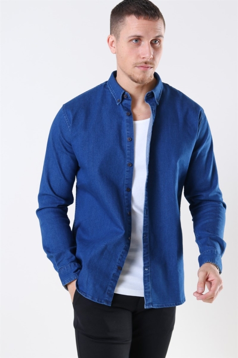 Kronstadt Johan Denim Koszule Dark Blue