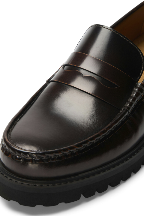 Selected Hugo Leather Plain Penny Loafer Demitasse