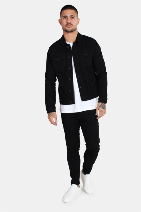 Only & Sons Chris Camp Slim Denim Kurtki Black