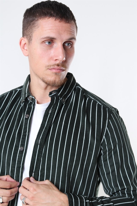Only & Sons Edward Striped Corduroy Koszule Deep Depths