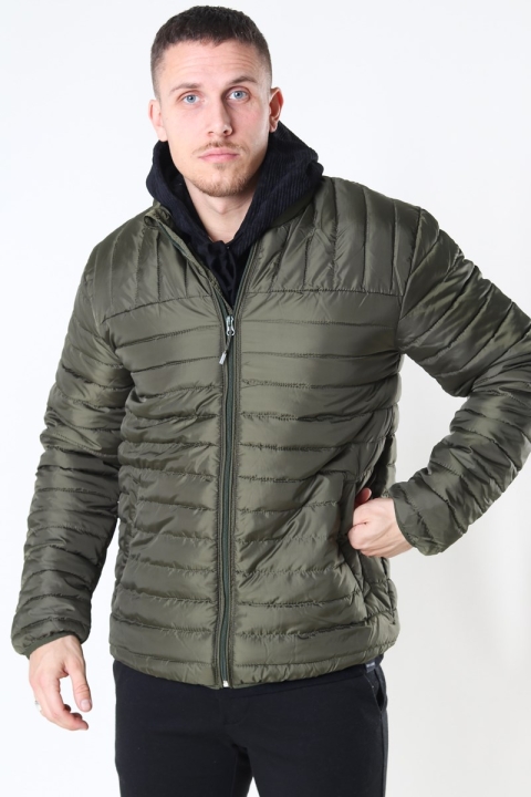Only & Sons Paul Quilted Highneck Kurtki Olive Night