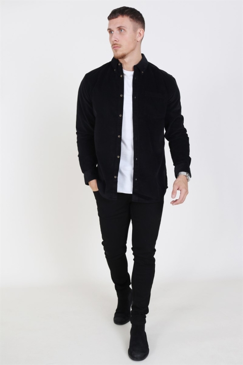Only & Sons Georg Solid Corduroy Koszule Black