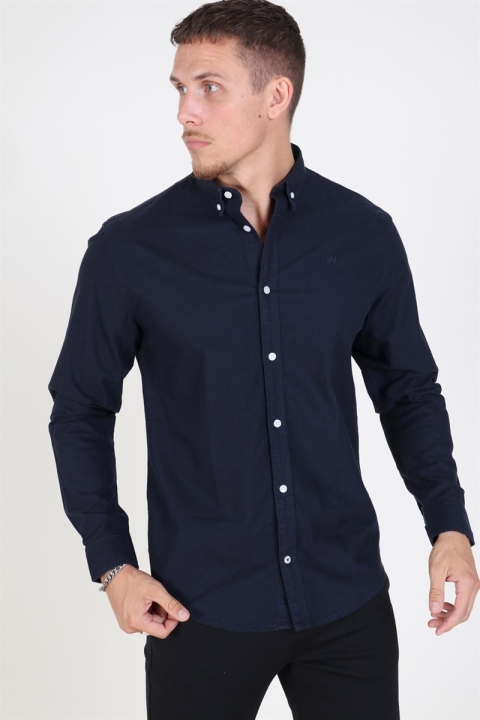 Kronstadt Johan Oxford Washed Koszule Navy