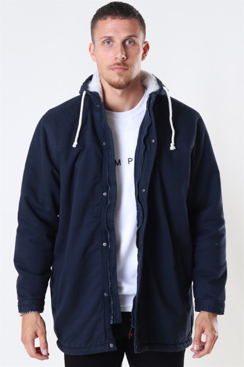 Denim Project Teddy Parka Kurtki Navy