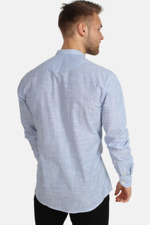 Kronstadt Dean Henley Stripe Koszule Blue