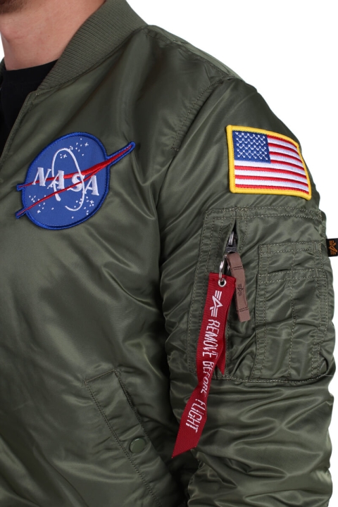 Alpha Industries  MA-1 VF NASA Bomber Kurtki Sage Green